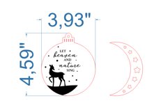 Christmas Ornament SVG laser cut file for Glowforge Product Image 4