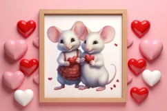 Valentines Day Animal Couple Clipart, Valentine Couple Product Image 3