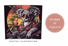 Funny Koala Tumbler Wrap Design, Tropical Tumbler Design Product Image 3