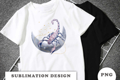 Watercolor Moon with Scorpion png Product Image 3