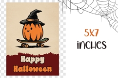 Happy Halloween Greeting Card, Happy Halloween Pumpkin Card Product Image 3