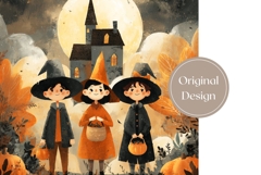Kids Tumbler Wrap, Cartoon Halloween Tumbler Design Product Image 3