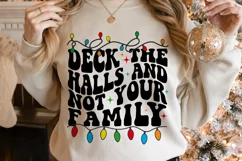 Deck The Halls SVG, Family Christmas SVG, Christmas Lights Product Image 4