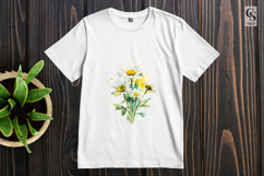 Fresh White &amp; Yellow Daisy Watercolor PNG Product Image 2