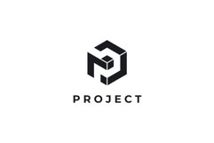 Cube Letter P logo design vector template Product Image 3
