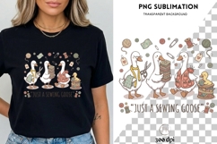 Just a Sewing Goose PNG | Cute Sewing Goose Clipart Product Image 3