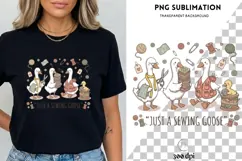 Just a Sewing Goose PNG | Cute Sewing Goose Clipart Product Image 3