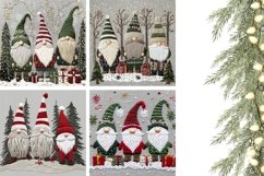 Embroidery Christmas Gnome Pillowcase, Knitted Gnomes PNG Product Image 3