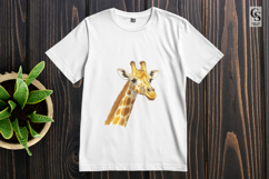 Watercolor Giraffe Head Safari Clipart Sublimation PNG Product Image 2