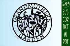 Grandmother's Garden sign svg laser cut template Product Image 4