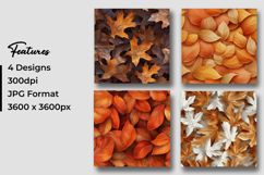 Autumn Leaf Texture Digital Paper Product Image 3