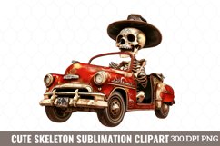 Cute Skeleton Sublimation Clipart Product Image 1