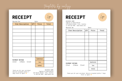 Small Business Receipt Template Canva | Aesthetic Editable Product Image 3