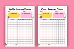 Cute Weekly Expenses Planner Editable Canva Template Product Image 3