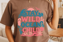 Stay Wild Ocean Child Svg, Retro Summer Svg, Beach Life Svg. Product Image 5