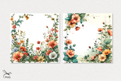 Floral digital paper, background clipart Product Image 3