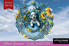Denim Wind Spinner Sublimation PNG - Dog In Pocket Round Product Image 1