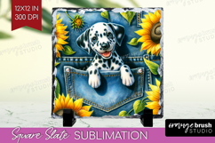Denim Slate PNG - Dog In Pocket Square Slate Sublimation Product Image 1