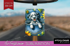 Denim Air Freshener PNG - Dog In Pocket PNG Sublimation Product Image 1