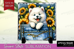 Denim Slate PNG - Dog In Pocket Square Slate Sublimation Product Image 1