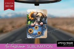 Denim Air Freshener PNG - Dog In Pocket PNG Sublimation Product Image 1