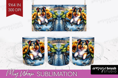 Denim Mug Wrap - Dog In Pocket Mug PNG Sublimation Product Image 1