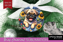 Denim Ornament PNG - Dog In Pocket PNG Sublimation Product Image 1
