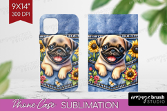 Denim Phone Case PNG - Dog In Pocket Case PNG Sublimation Product Image 1