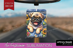 Denim Air Freshener PNG - Dog In Pocket PNG Sublimation Product Image 1