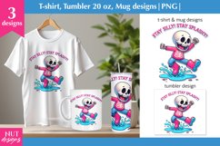 Spring t-shirt Skeleton, Stay silly, stay splashy quote Product Image 1