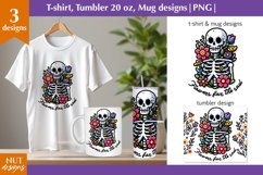 Spring t-shirt Skeleton,Flowers for the soul, tumbler, mug Product Image 1