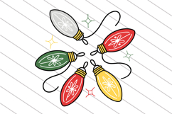 Christmas Lights SVG Bundle, PNG Bulbs Product Image 4