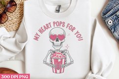 My heart pops for you PNG, Retro Valentine PNG Product Image 3