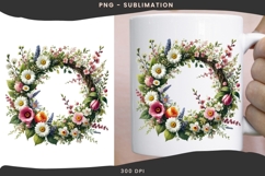 Spring wreath png design for T-shirts Product Image 3