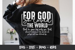 For God So Loved the World Inspirational SVG T-shirt Design Product Image 2
