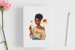 Motivational Autumn melanin woman png Product Image 3