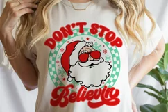 Don't Stop Believin, Christmas SVG, Santa Belivin SVG Product Image 4