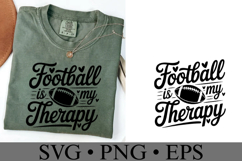 Football is my therapy Svg | Game Day Svg | Shirt Svg Product Image 3