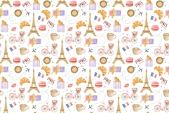 Paris Watercolor Seamless Pattern Product Image 3