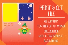 Forest Elf Girl Birthday Card | Money Holder Template Product Image 3