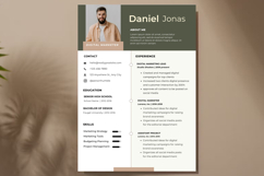 36. Green Brown Resume - Canva Template Product Image 3