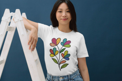 Whimsical Multicolor Floral Embroidery Design Product Image 3