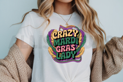 Crazy Mardi Gras Lady Sublimation PNG, Funny Mardi Gras PNG Product Image 3