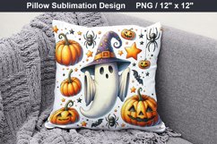 Halloween Ghost - Halloween pillow Sublimation Design Product Image 4