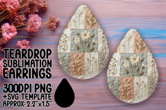 Charming Teardrop Design for Sublimation , Patchwork Product Image 1