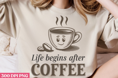 Retro Funny Coffee Quotes Sublimation PNG Product Image 3