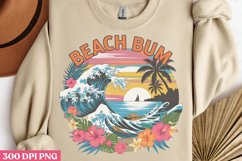 Beach Bum PNG, Vintage Summer Sublimation PNG Product Image 3