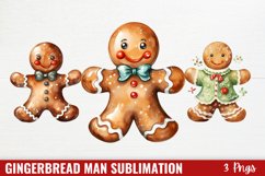 Gingerbread Man Sublimation Clipart Product Image 1