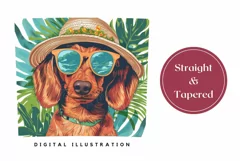Summer Dog Tumbler Wrap Design, Dog With Sunglasses Tumbler Product Image 3