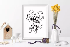 Dog Silhouette with Funny Quote Svg Cut File. Dog Lover Png. Product Image 2